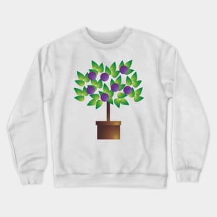 Plum Tree Pot Plant Digital Art | Melanie Jensen Illustrations Crewneck Sweatshirt